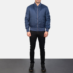 Zack Bomber Jacket In Blue