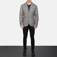 Borges Grey Blazer In Wool