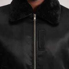 Clyde B-15 Bomber Jacket In Black