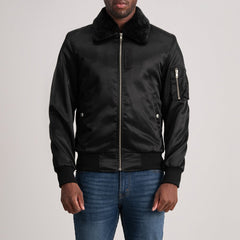 Clyde B-15 Bomber Jacket In Black