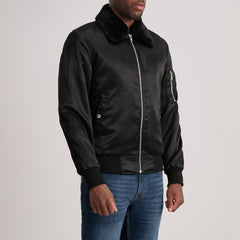 Clyde B-15 Bomber Jacket In Black