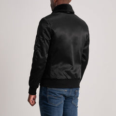 Clyde B-15 Bomber Jacket In Black