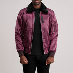 Clyde B-15 Bomber Jacket In Maroon