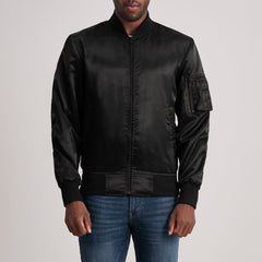 Quinton Ma-1 Bomber Jacket In Black