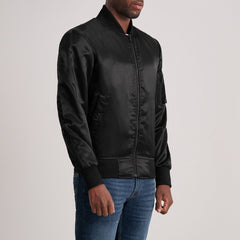 Quinton Ma-1 Bomber Jacket In Black
