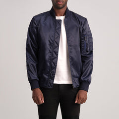 Quinton Ma-1 Bomber Jacket In Blue