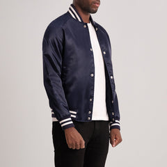 Xander Varsity Jacket In Blue