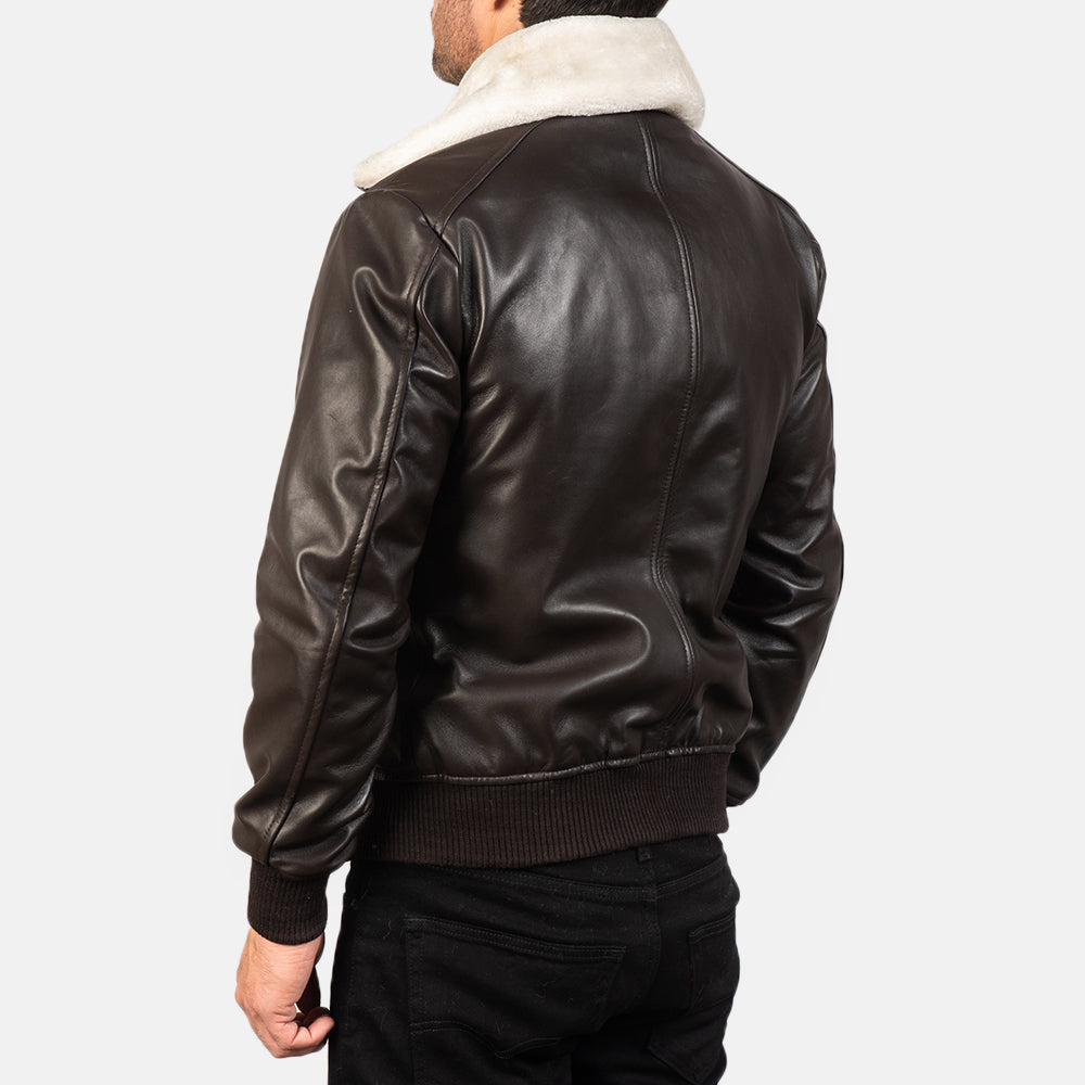Men's C7-Force Brown Leather Pilot Jacket