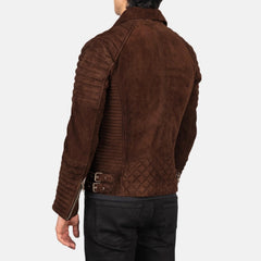 Armand Suede Biker Jacket Mocha