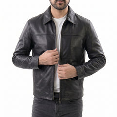 Men’s Black Leather