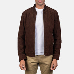 Blain Mocha-Toned Suede Bomber