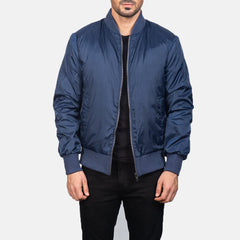 Zack Bomber Jacket In Blue