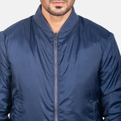 Zack Bomber Jacket In Blue