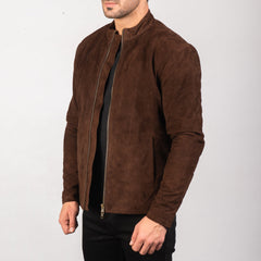 Charcoal Mocha Suede Biker