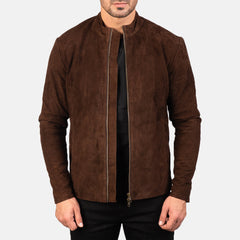 Charcoal Mocha Suede Biker