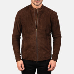 Charcoal Mocha Suede Biker