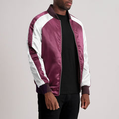 Clarke Maroon Varsity Jacket