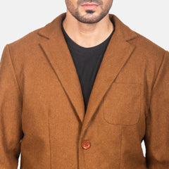 Borges Wool Blazer In Khaki