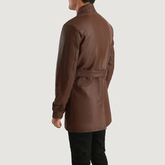 Dolf Leather Jacket In Brown