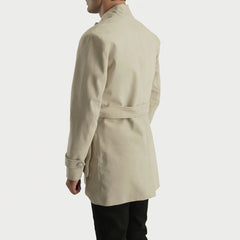 Dolf Suede Jacket In Off-White