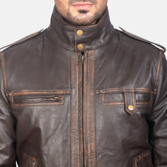 Airstream Rebel Brown Bomber Leather Flight Jacket