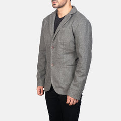 Borges Grey Blazer In Wool
