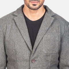 Borges Grey Blazer In Wool