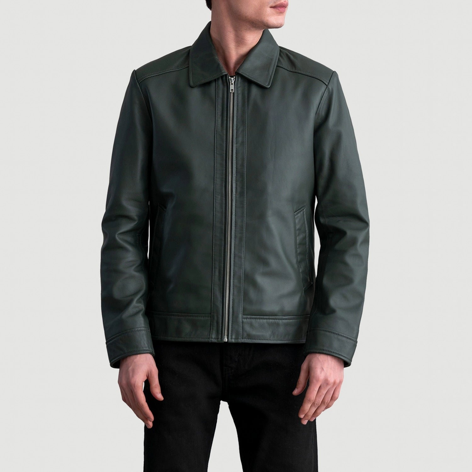 Fireline Bold Green Leather Street Jacket