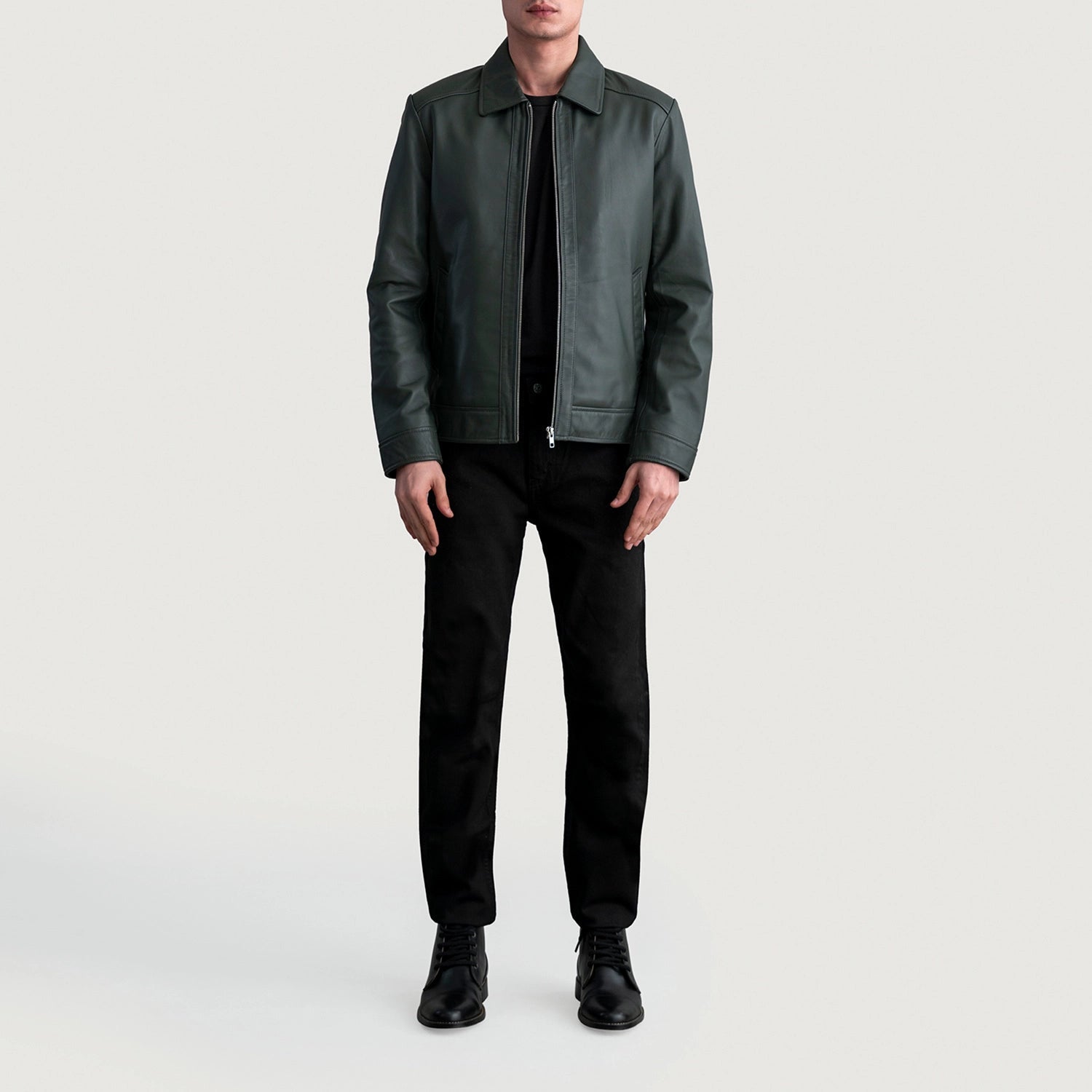 Fireline Bold Green Leather Street Jacket