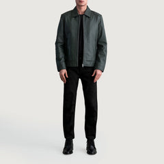 Fireline Bold Green Leather Street Jacket
