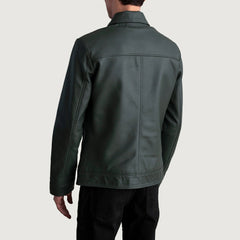 Fireline Bold Green Leather Street Jacket