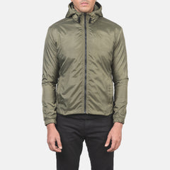 Jimmy Hooded Windbreaker Jacket In Green