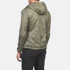 Jimmy Hooded Windbreaker Jacket In Green