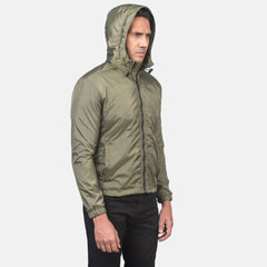 Jimmy Hooded Windbreaker Jacket In Green