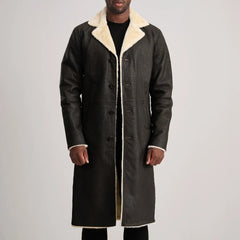 Kolby Shearling Coat In Brown