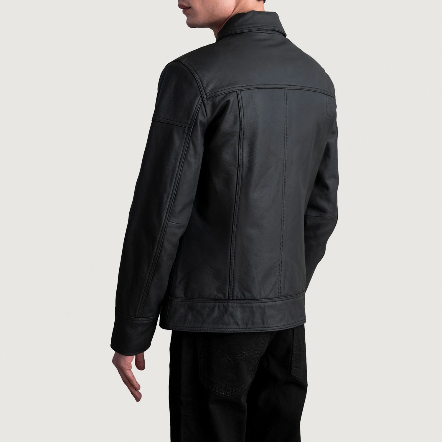 Ashridge Burn Matte Black Biker Jacket