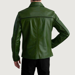 Mystical Leather Jacket In Green