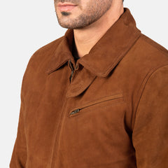 Tomchi Suede Leather Jacket In Tan