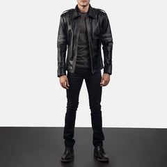 Armstrong Leather Biker Jacket Black