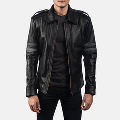 Armstrong Leather Biker Jacket Black