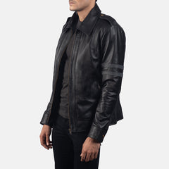 Armstrong Leather Biker Jacket Black