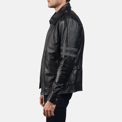 Armstrong Leather Biker Jacket Black