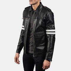 Dragonhide Leather Jacket In Black