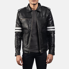 Dragonhide Leather Jacket In Black