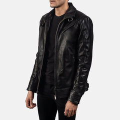 Legacy Biker Jacket Made From Black Leather