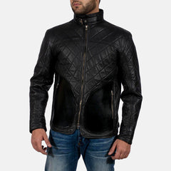 Equilibrium Leather Jacket In Black