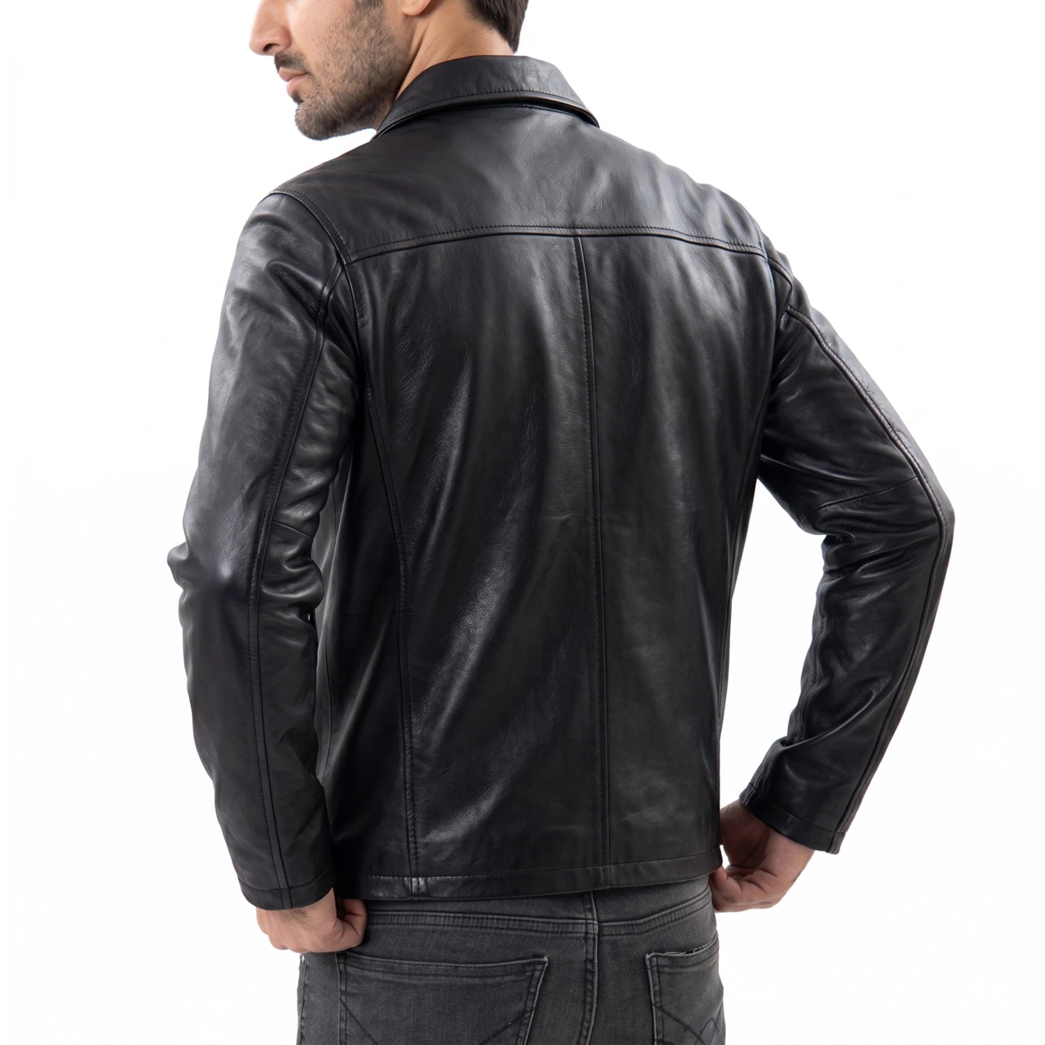 Men’s Black Leather