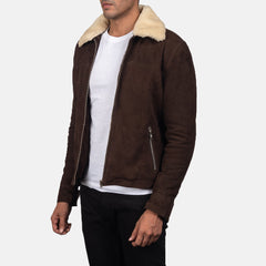 Coffner Jacket In Brown Shearling Fur