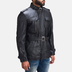 Hunter Leather Jacket In Black