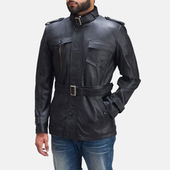 Hunter Leather Jacket In Black